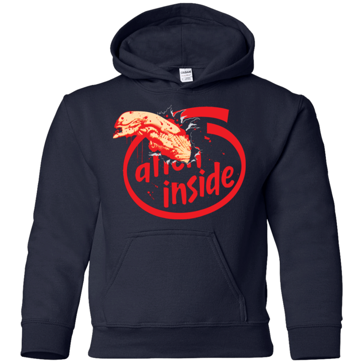 Sweatshirts Navy / YS Alien Inside Youth Hoodie