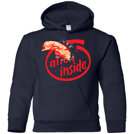 Sweatshirts Navy / YS Alien Inside Youth Hoodie