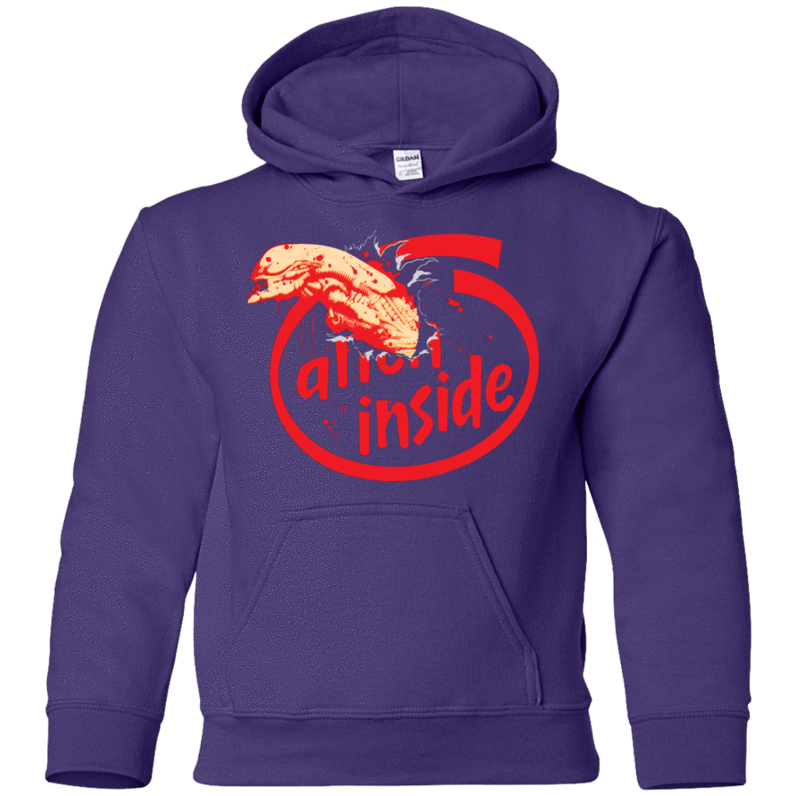 Sweatshirts Purple / YS Alien Inside Youth Hoodie