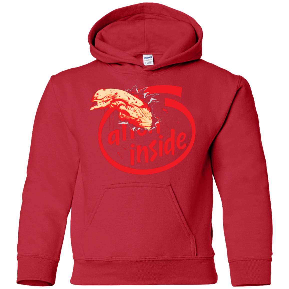 Sweatshirts Red / YS Alien Inside Youth Hoodie