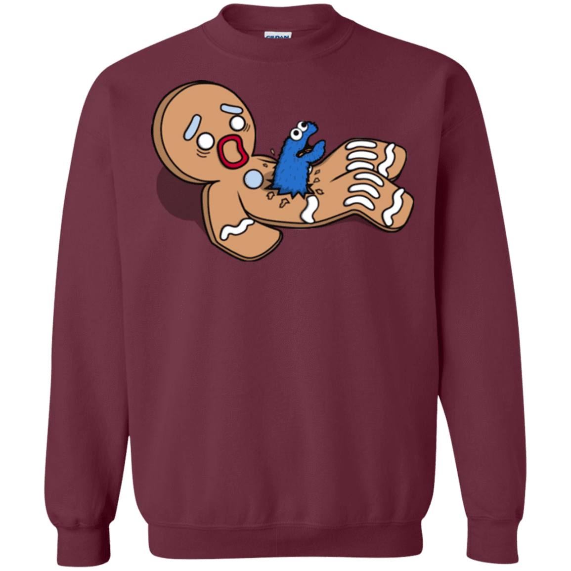 Sweatshirts Maroon / S Alien Nom Nom Crewneck Sweatshirt