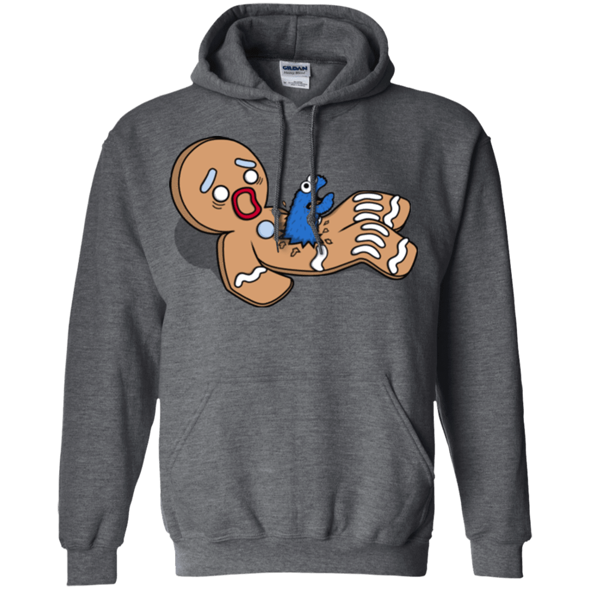 Sweatshirts Dark Heather / S Alien Nom Nom Pullover Hoodie