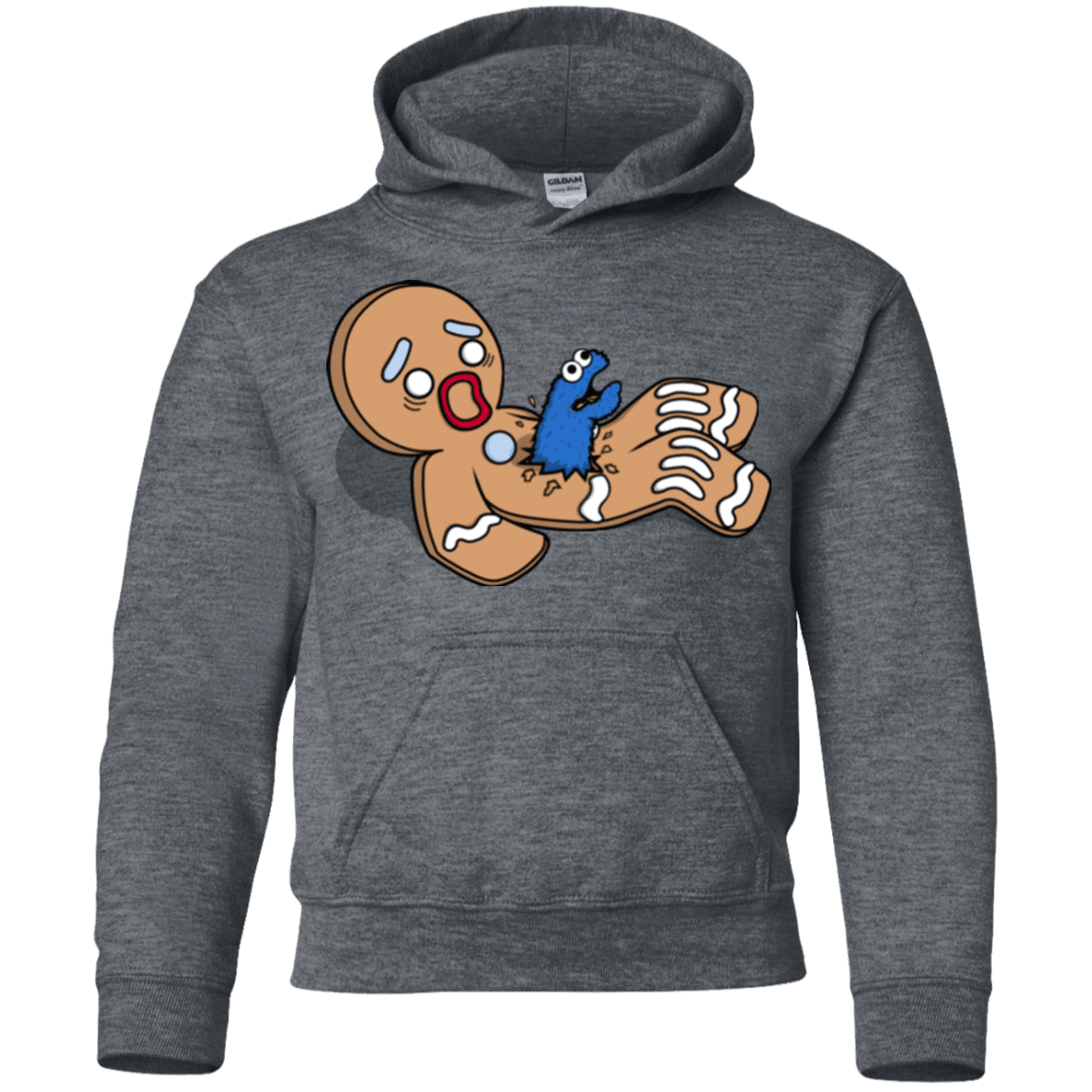 Sweatshirts Dark Heather / YS Alien Nom Nom Youth Hoodie