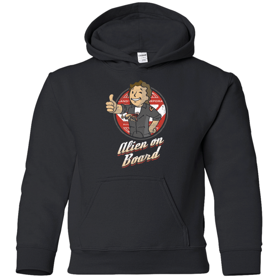 Sweatshirts Black / YS Alien on Board Youth Hoodie