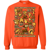 Sweatshirts Orange / Small Alien Statistics Crewneck Sweatshirt