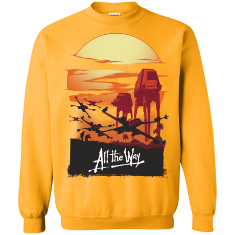 Sweatshirts Gold / Small All The Way Crewneck Sweatshirt