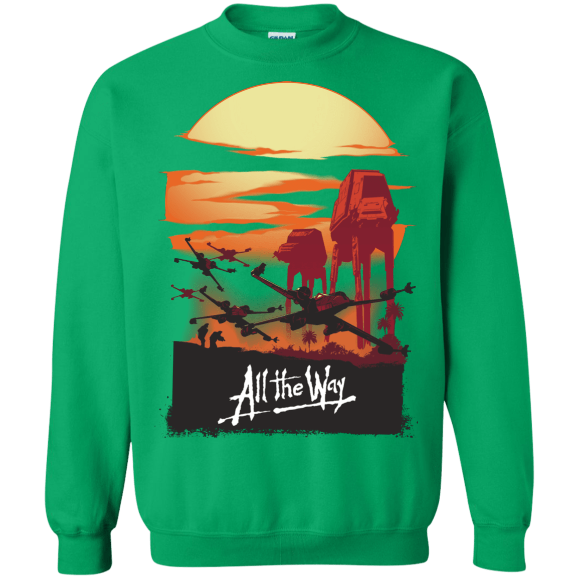 Sweatshirts Irish Green / Small All The Way Crewneck Sweatshirt