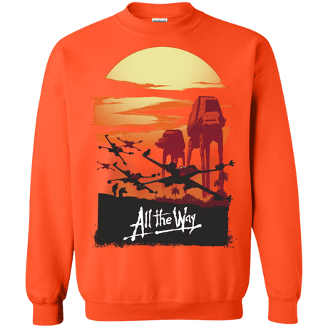Sweatshirts Orange / Small All The Way Crewneck Sweatshirt
