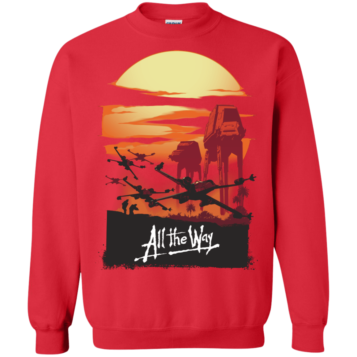 Sweatshirts Red / Small All The Way Crewneck Sweatshirt