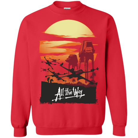 Sweatshirts Red / Small All The Way Crewneck Sweatshirt