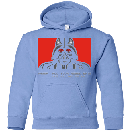 Sweatshirts Carolina Blue / YS All your rebel base are belongs to us Youth Hoodie