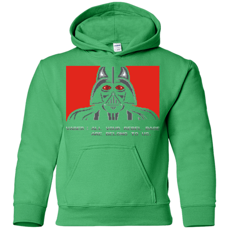 Sweatshirts Irish Green / YS All your rebel base are belongs to us Youth Hoodie