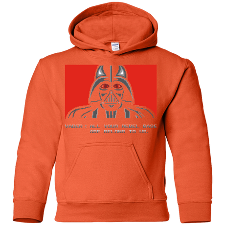 Sweatshirts Orange / YS All your rebel base are belongs to us Youth Hoodie