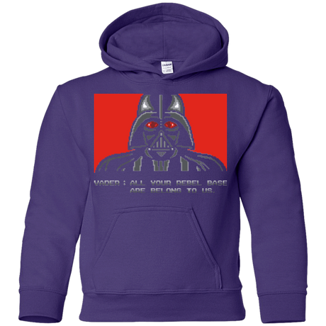 Sweatshirts Purple / YS All your rebel base are belongs to us Youth Hoodie