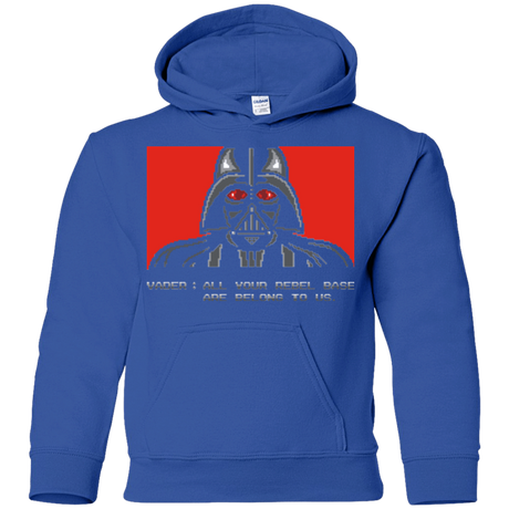 Sweatshirts Royal / YS All your rebel base are belongs to us Youth Hoodie