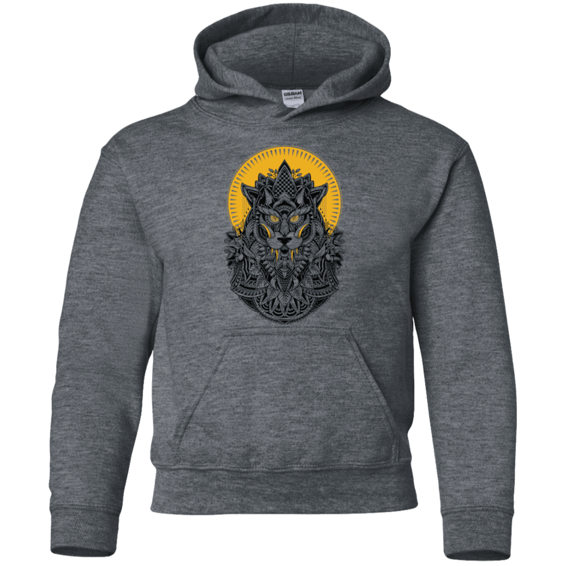 Sweatshirts Dark Heather / YS Alpha Wolf Youth Hoodie