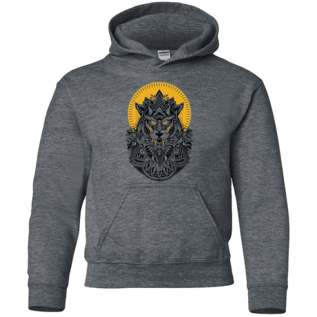 Sweatshirts Dark Heather / YS Alpha Wolf Youth Hoodie