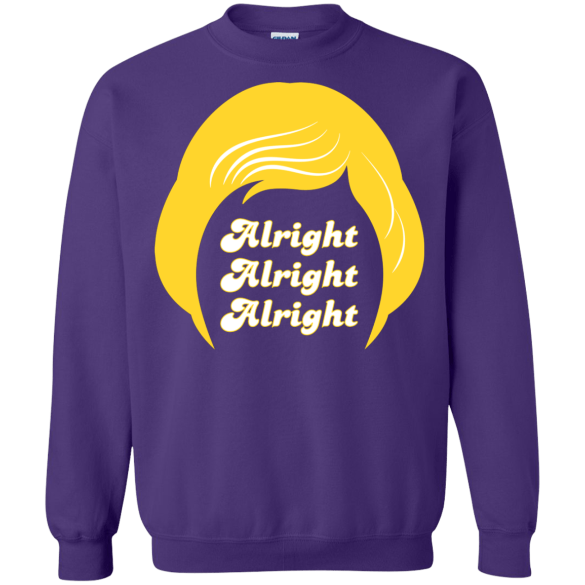 Sweatshirts Purple / S Alright Crewneck Sweatshirt
