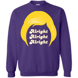 Sweatshirts Purple / S Alright Crewneck Sweatshirt
