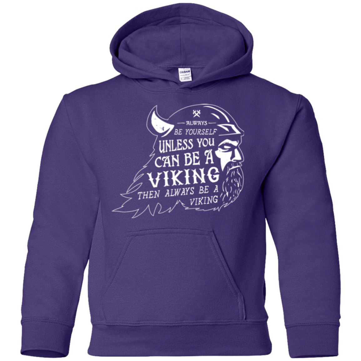 Sweatshirts Purple / YS Always Be a Viking Youth Hoodie