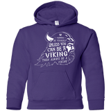 Sweatshirts Purple / YS Always Be a Viking Youth Hoodie