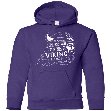 Sweatshirts Purple / YS Always Be a Viking Youth Hoodie
