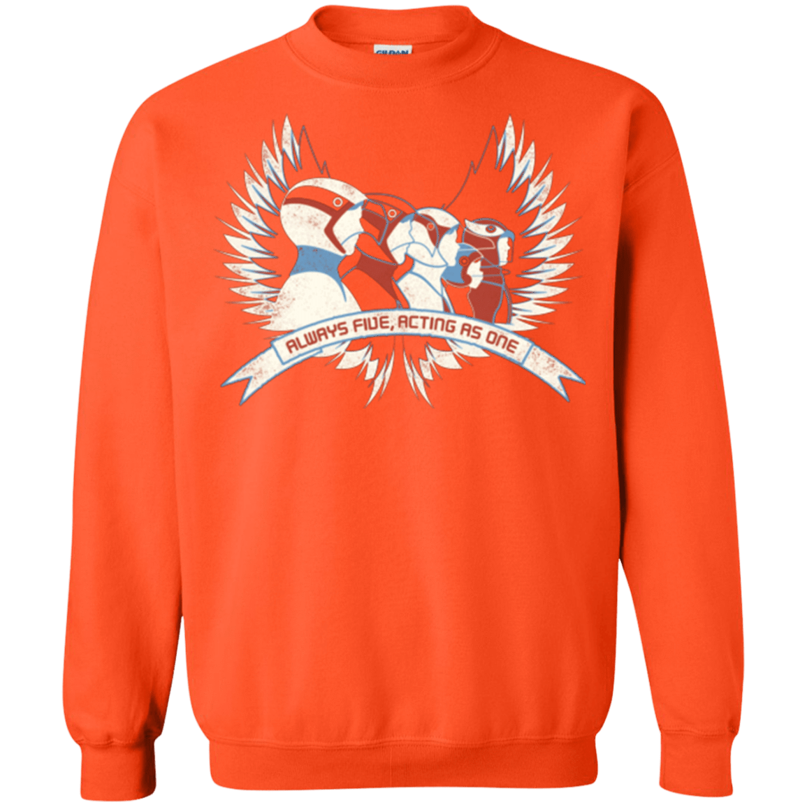 Sweatshirts Orange / Small Always Five Acting As One Crewneck Sweatshirt