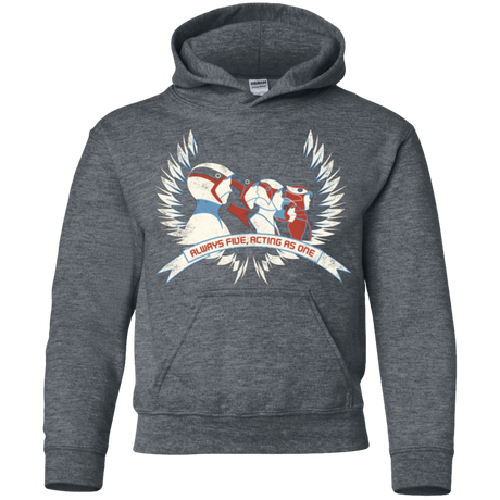 Sweatshirts Dark Heather / YS Always Five Acting As One Youth Hoodie