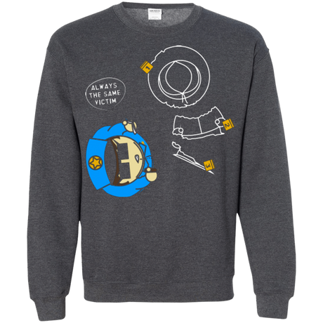 Sweatshirts Dark Heather / Small ALWAYS THE SAME VICTIM Crewneck Sweatshirt
