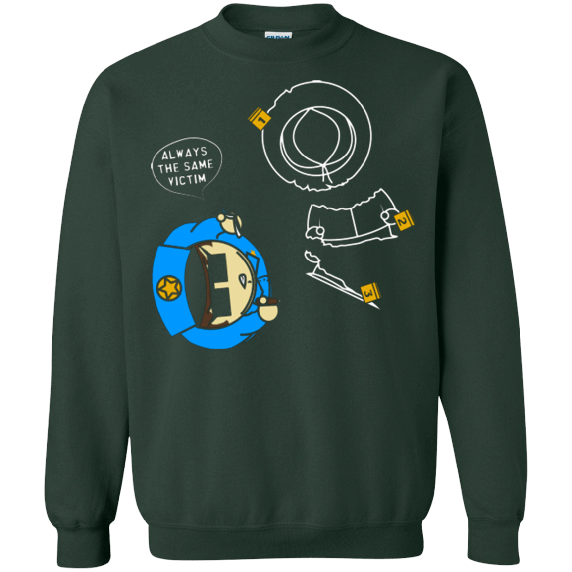 Sweatshirts Forest Green / Small ALWAYS THE SAME VICTIM Crewneck Sweatshirt