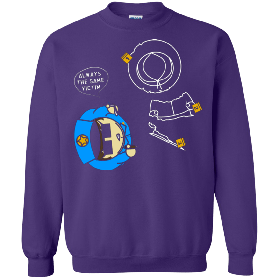 Sweatshirts Purple / Small ALWAYS THE SAME VICTIM Crewneck Sweatshirt