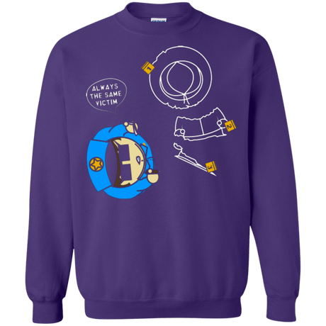 Sweatshirts Purple / Small ALWAYS THE SAME VICTIM Crewneck Sweatshirt