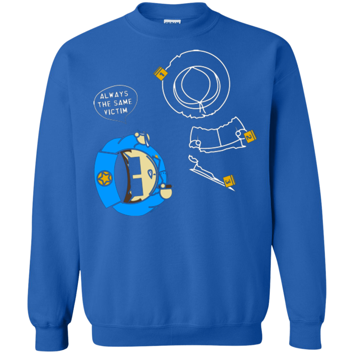 Sweatshirts Royal / Small ALWAYS THE SAME VICTIM Crewneck Sweatshirt