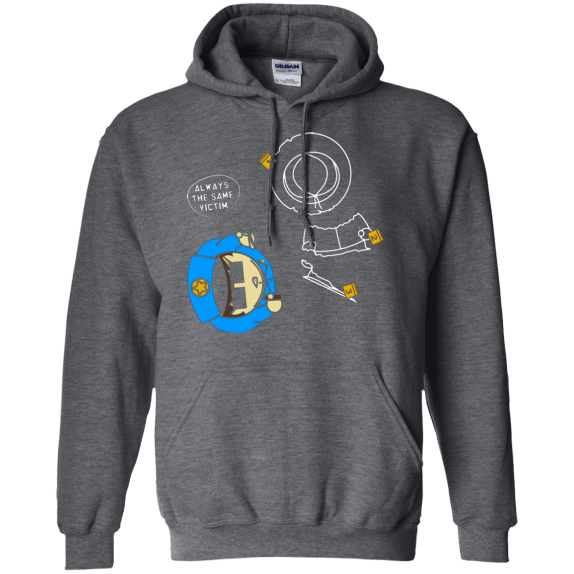 Sweatshirts Dark Heather / Small ALWAYS THE SAME VICTIM Pullover Hoodie