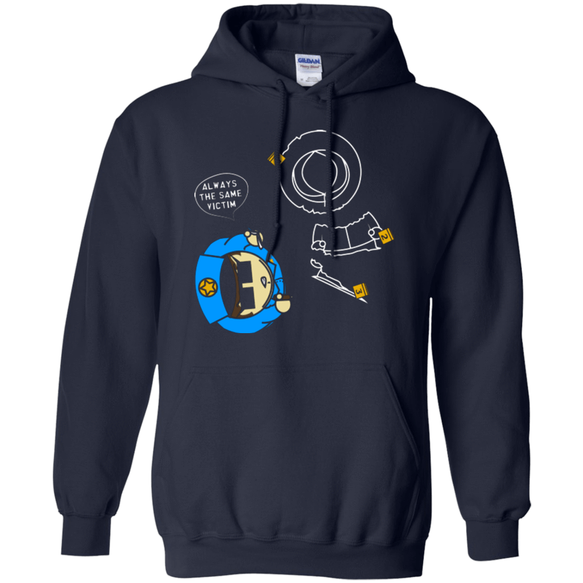 Sweatshirts Navy / Small ALWAYS THE SAME VICTIM Pullover Hoodie