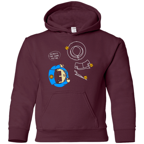 Sweatshirts Maroon / YS ALWAYS THE SAME VICTIM Youth Hoodie