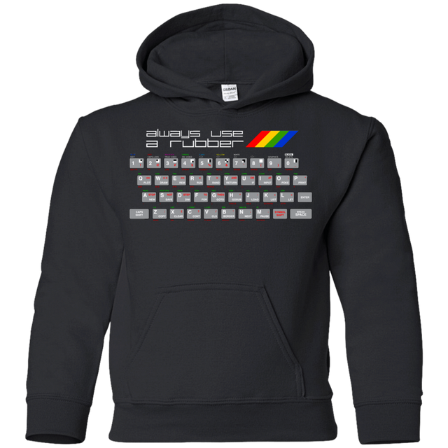 Sweatshirts Black / YS Always Use A Rubber Youth Hoodie