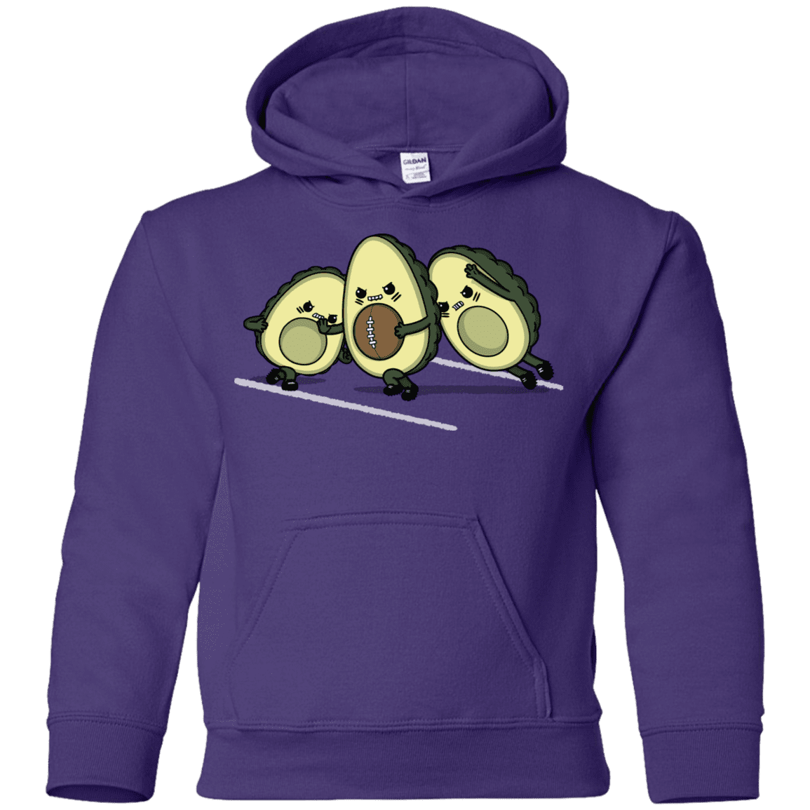 Sweatshirts Purple / YS American Footbone Youth Hoodie