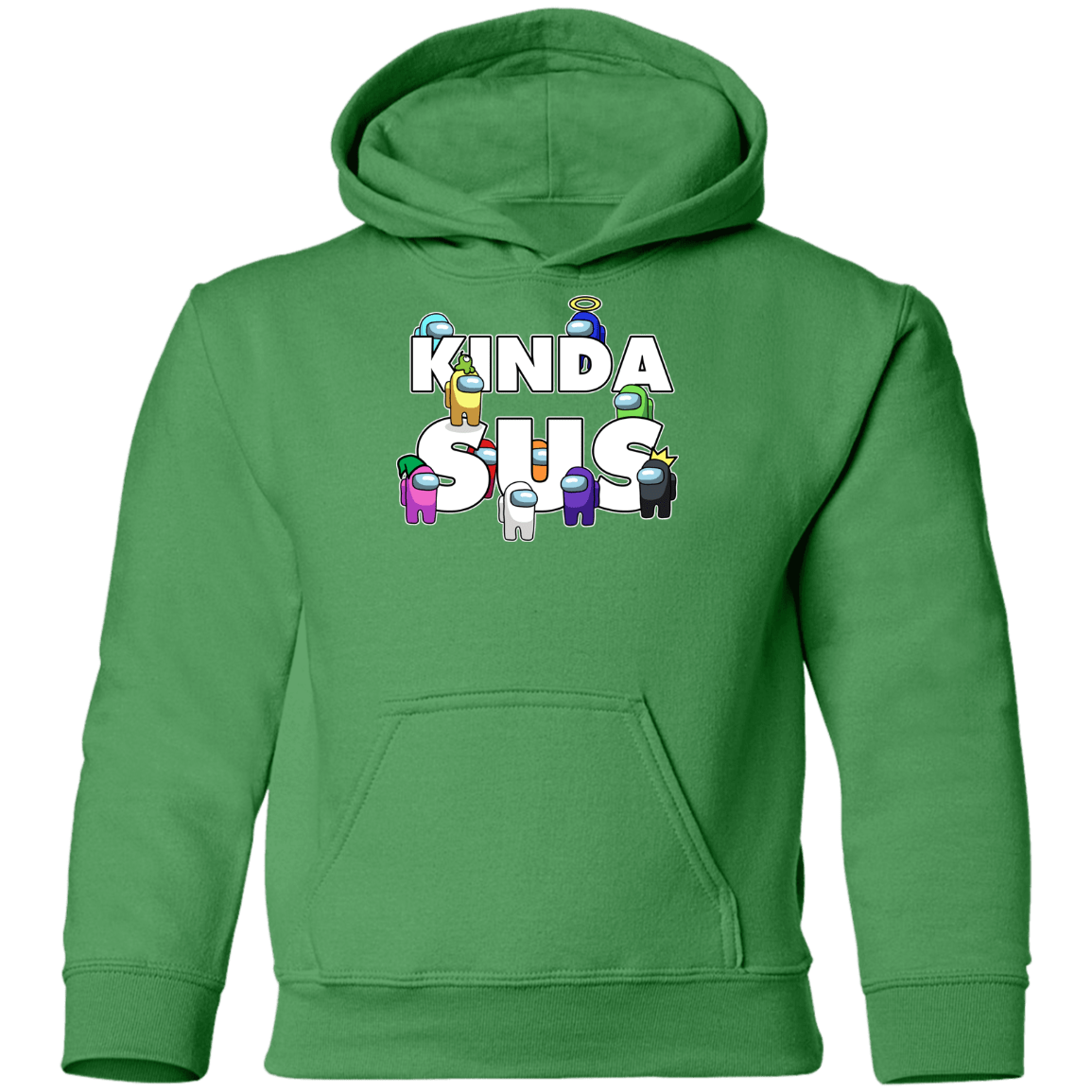 Sweatshirts Irish Green / YS Among us Kinda Sus Youth Hoodie