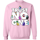 Sweatshirts Light Pink / S Among Us Trust No One Crewneck Sweatshirt