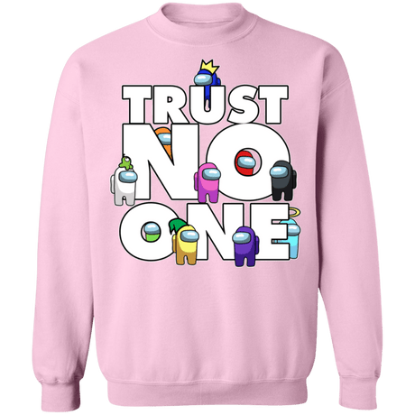 Sweatshirts Light Pink / S Among Us Trust No One Crewneck Sweatshirt