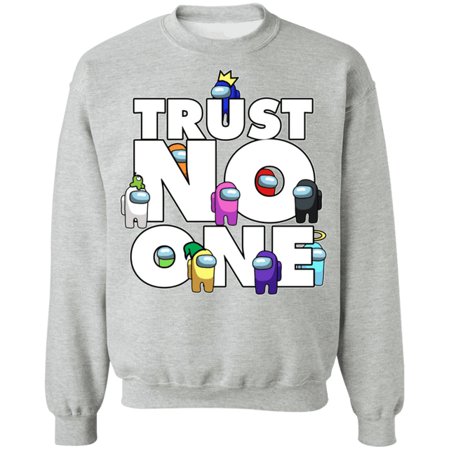 Sweatshirts Sport Grey / S Among Us Trust No One Crewneck Sweatshirt