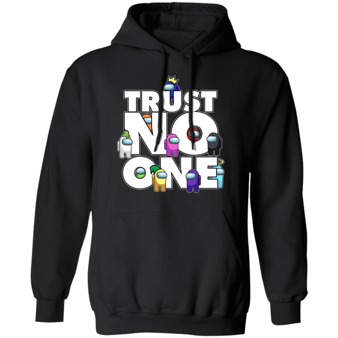 Sweatshirts Black / S Among Us Trust No One Pullover Hoodie