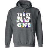 Sweatshirts Dark Heather / S Among Us Trust No One Pullover Hoodie