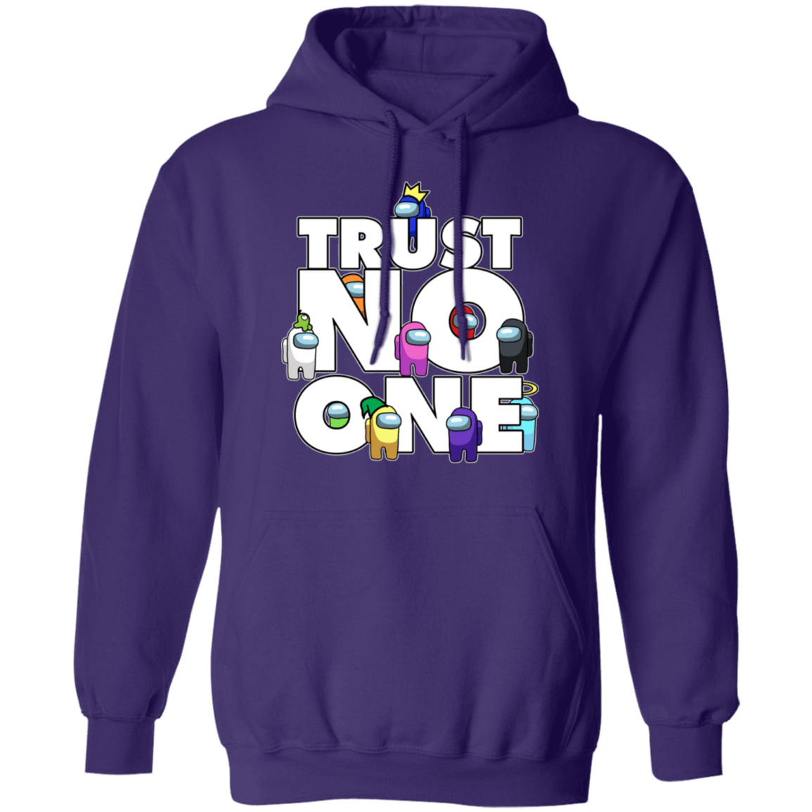 Sweatshirts Purple / S Among Us Trust No One Pullover Hoodie