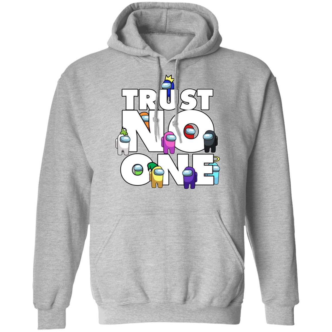 Sweatshirts Sport Grey / S Among Us Trust No One Pullover Hoodie