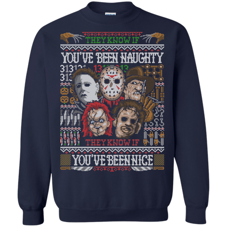 Sweatshirts Navy / Small An Ugly Slasher Sweater Crewneck Sweatshirt