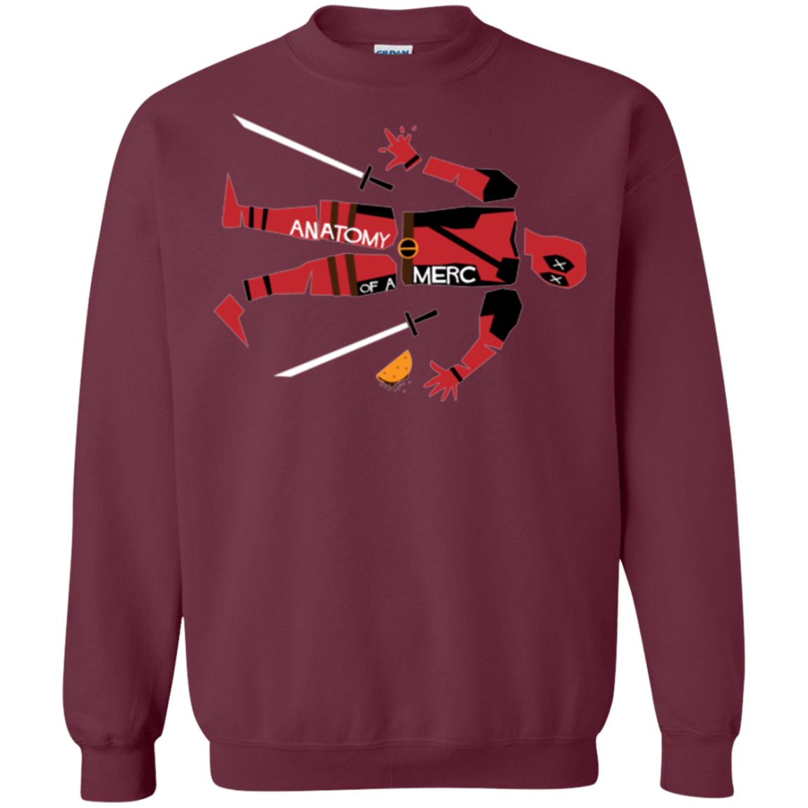 Sweatshirts Maroon / Small Anatomy of A Merc Crewneck Sweatshirt