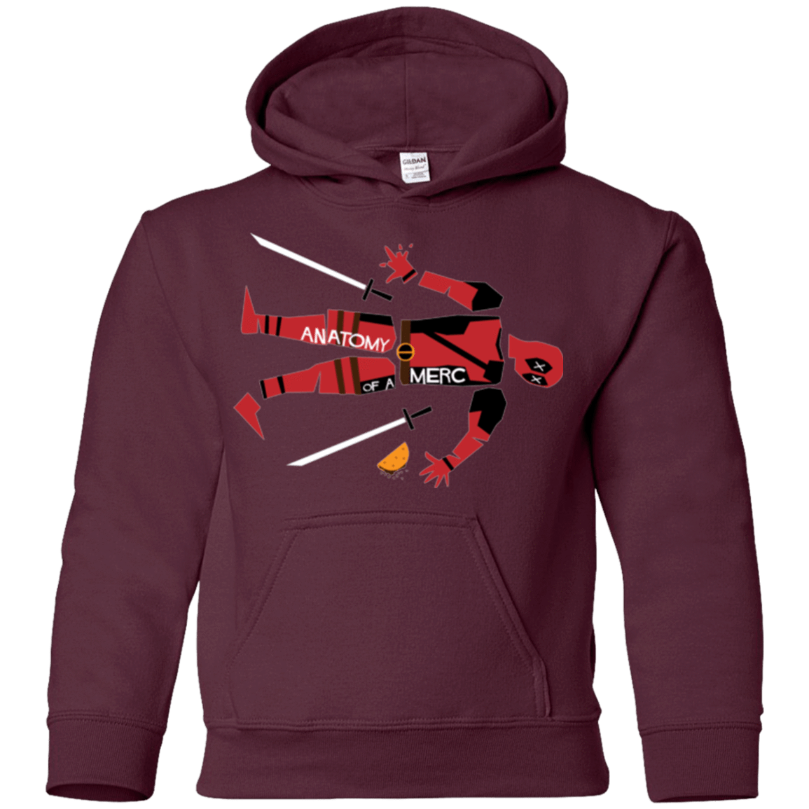 Sweatshirts Maroon / YS Anatomy of A Merc Youth Hoodie