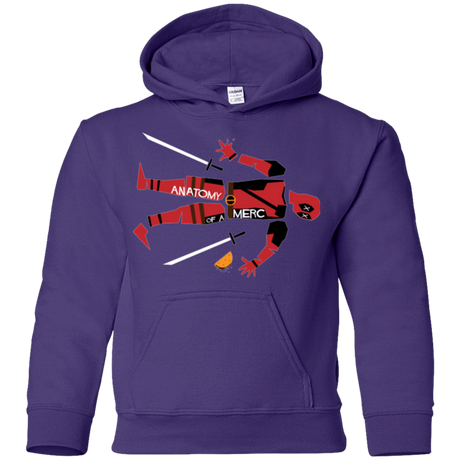 Sweatshirts Purple / YS Anatomy of A Merc Youth Hoodie